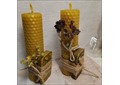 Свечи из вощины в подарочном оформлении (использованы только натуральные материалы)